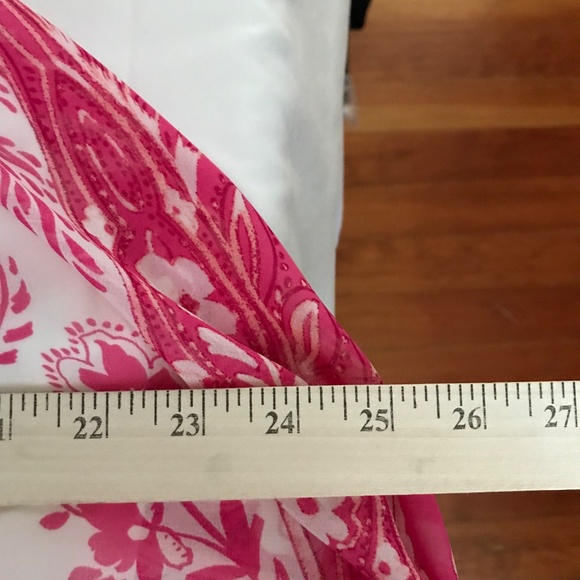 TAYLOR Floral Paisley Pink Midi Dress V Neck Faux Wrap Women’s Plus Size 16W - Picture 16 of 16